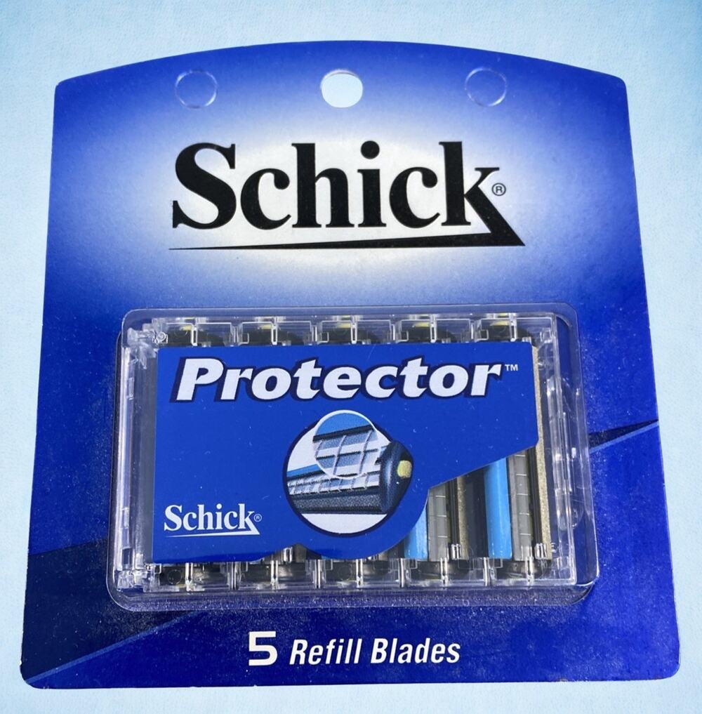 Schick Protector Razor Blades 5 Refill Cartridges New Sealed Vintage 01254700555